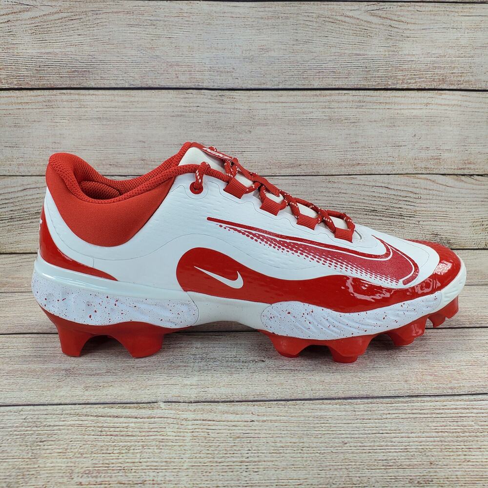 Nike Alpha Huarache Elite 4 Low MCS Molded Baseball Cleats Red Men's Size 10.5